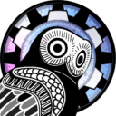 Icon, TinyMaker.Space™, Digital Dial with Increments, Stylized Owl